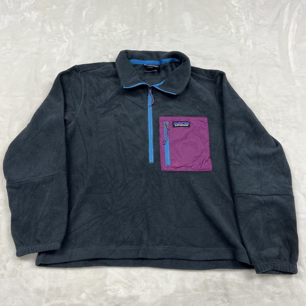 Patagonia Fleece Pullover womans S Grey Quarter Zip Pocket 0194